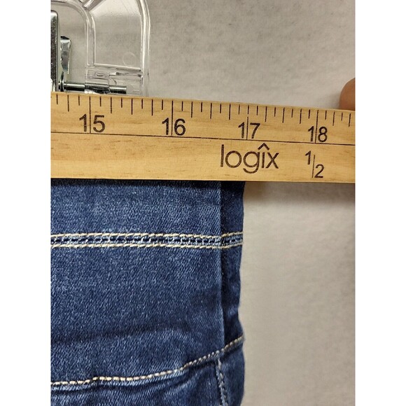 Christopher & Banks Petite Womens Jeans Blue L Jeggings Stretch Skinny Ankle - Picture 11 of 14